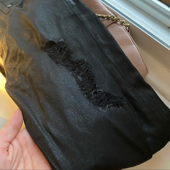 7 For All Mankind stretch high rise black jeans - Picture 2 of 5